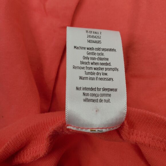 Gymboree Baby Girl Long Sleeve Top 18-24m "are you kitten me right meow?" Coral - Picture 4 of 7